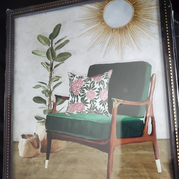 None Other - Watercolor painting of a gorgeous green chair None Other - Watercolor painting of a gorgeous green chair